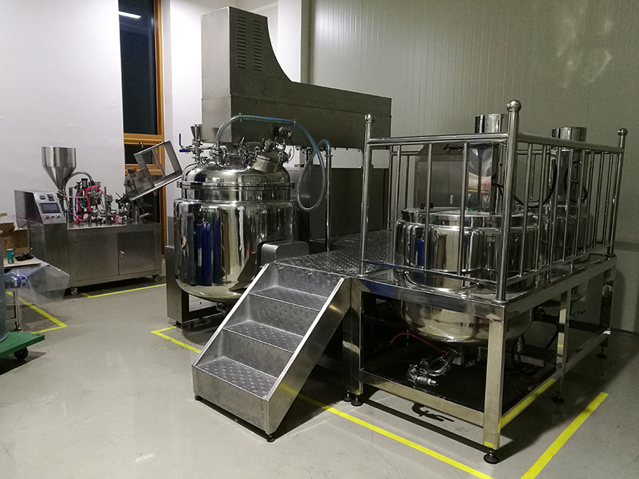 200L/膏霜日化乳液化妆品药剂膏真空乳化机/高剪切均质设备